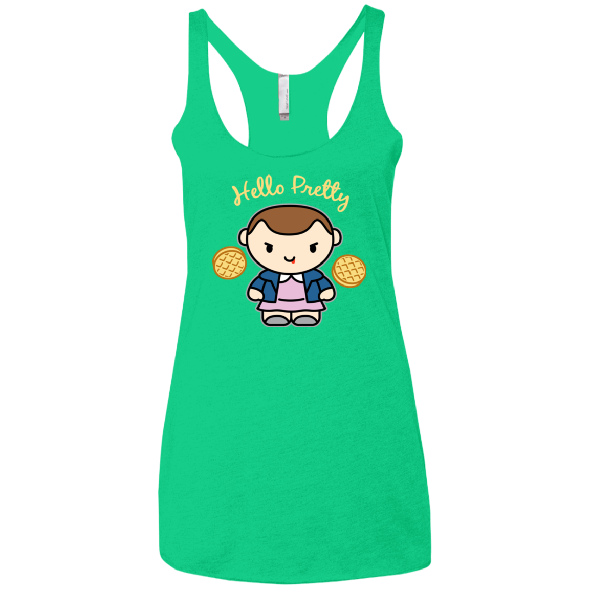 Hello Pretty Women's Triblend Racerback Tank