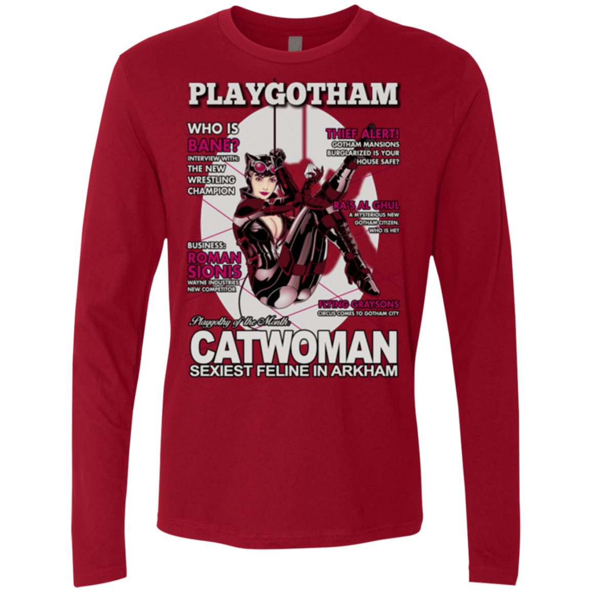 Catwoman PlayGotham Men's Premium Long Sleeve
