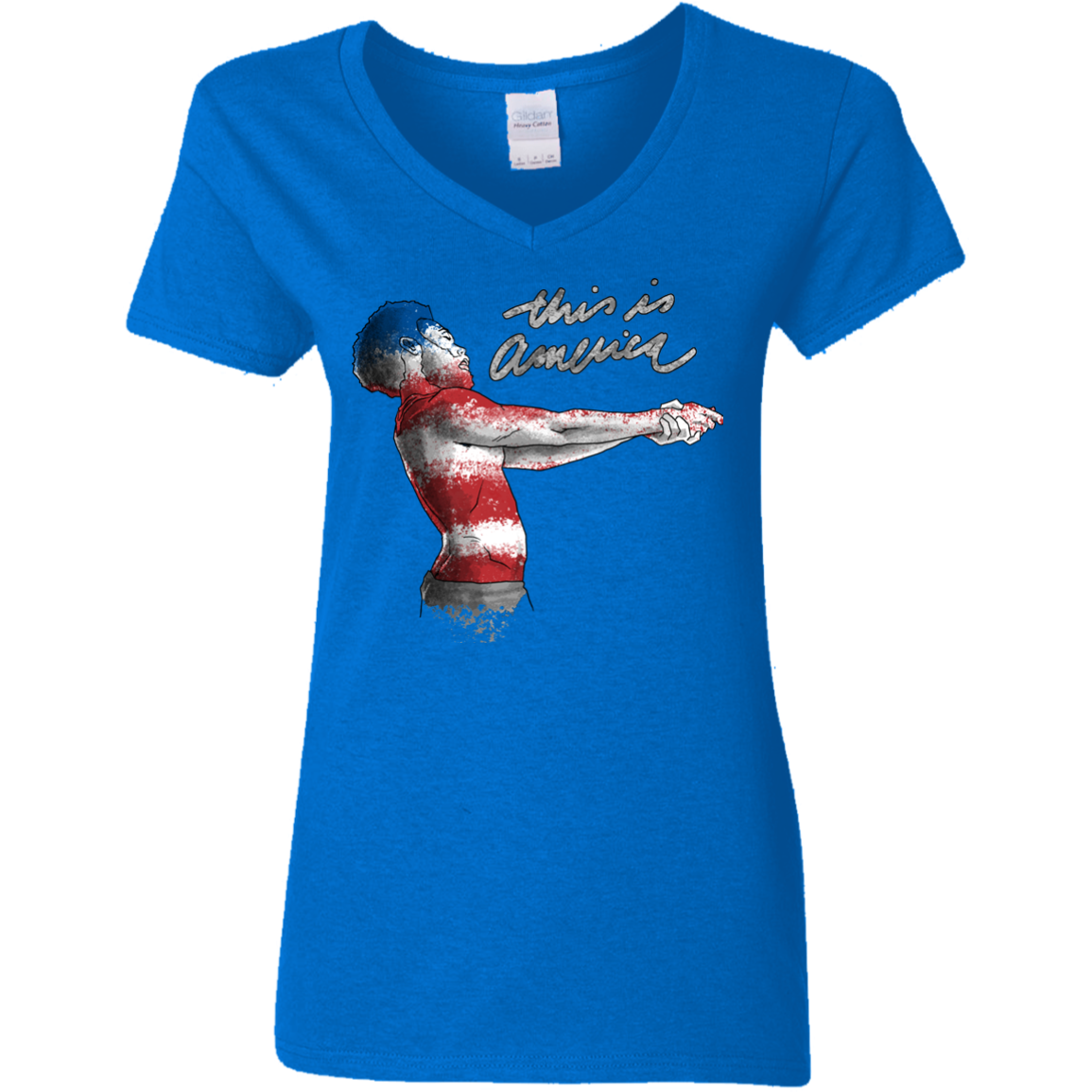 America Women's V-Neck T-Shirt