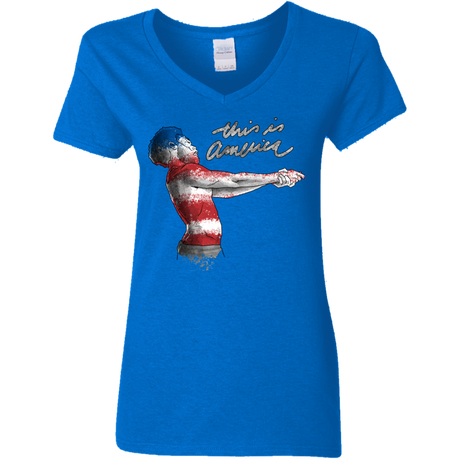 America Women's V-Neck T-Shirt