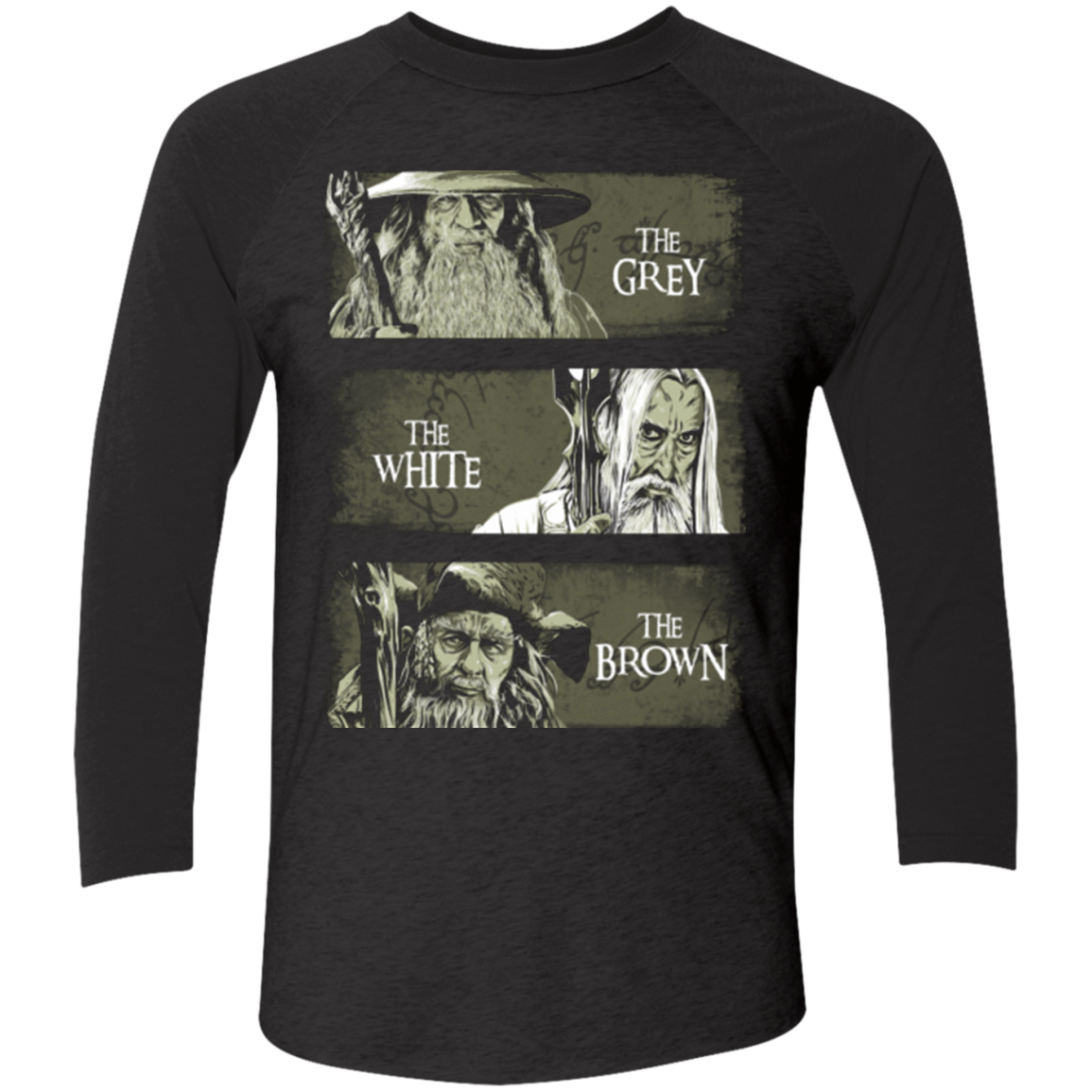Wizards of Middle Earth Men's Triblend 3/4 Sleeve
