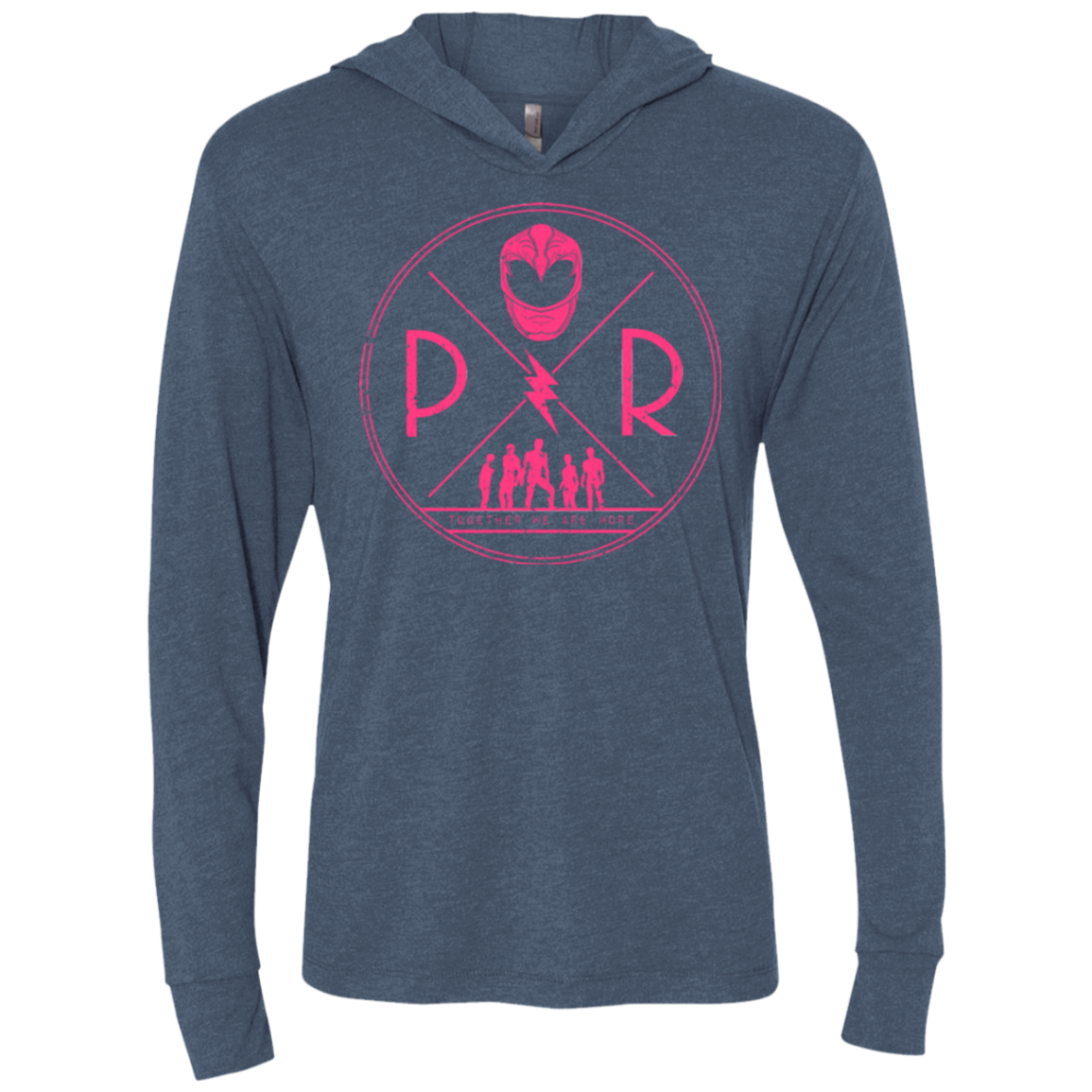 Pink Power Triblend Long Sleeve Hoodie Tee