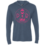 Pink Power Triblend Long Sleeve Hoodie Tee