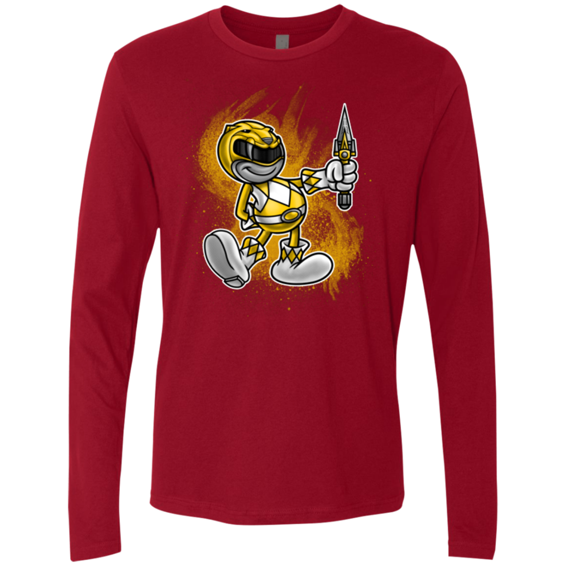 Yellow Ranger Artwork Men's Premium Long Sleeve