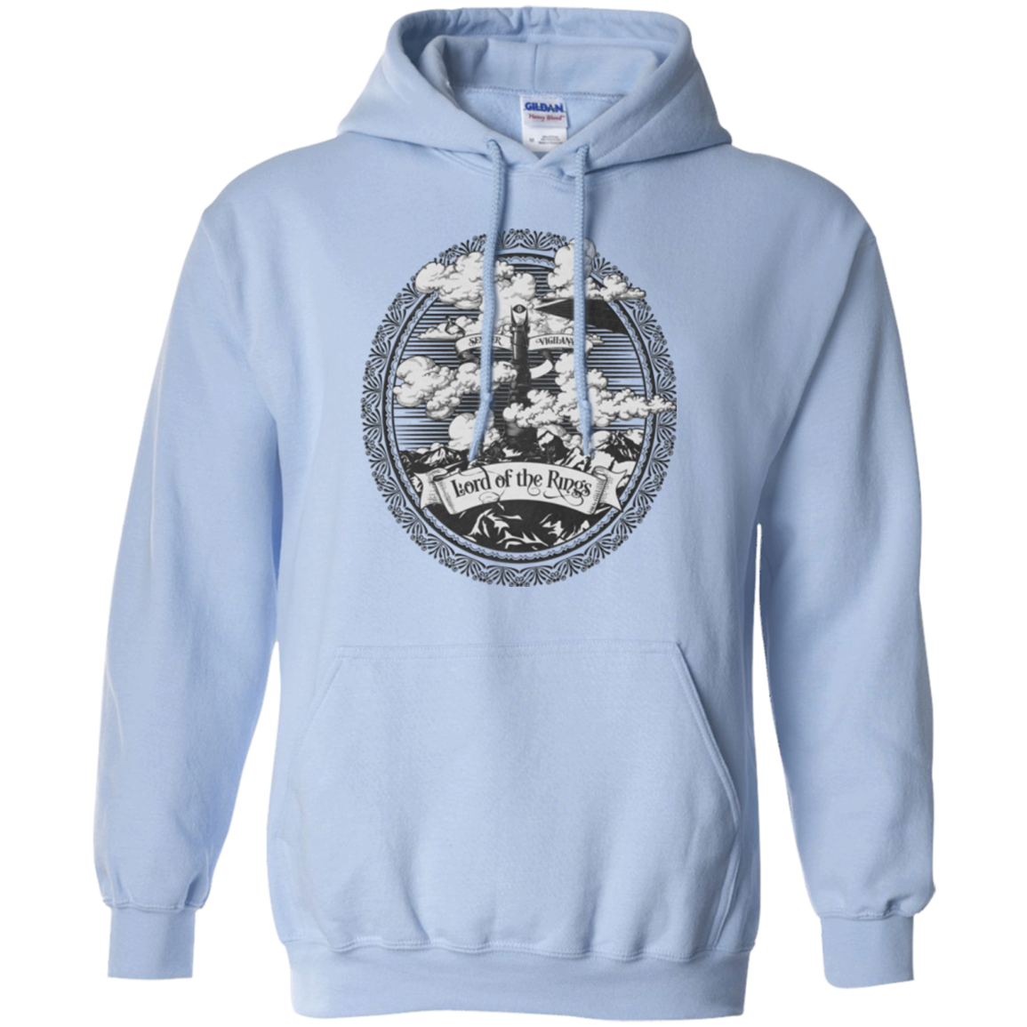 Vintage Mordor Tower Pullover Hoodie