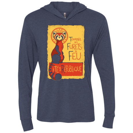 Les Furets de Feu Triblend Long Sleeve Hoodie Tee