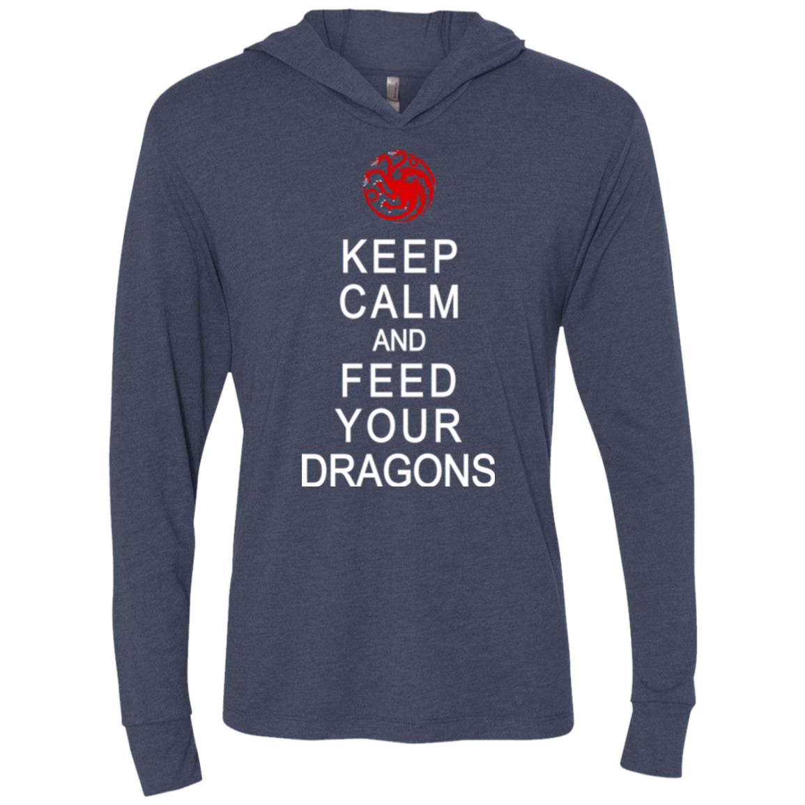 Feed dragons Triblend Long Sleeve Hoodie Tee