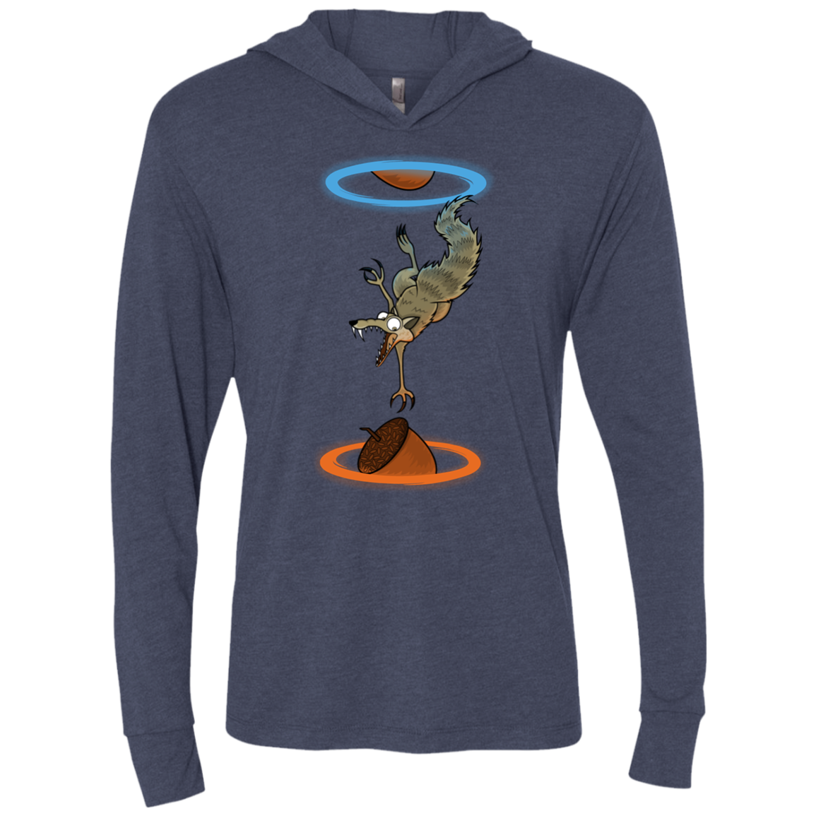 INFINUT Triblend Long Sleeve Hoodie Tee