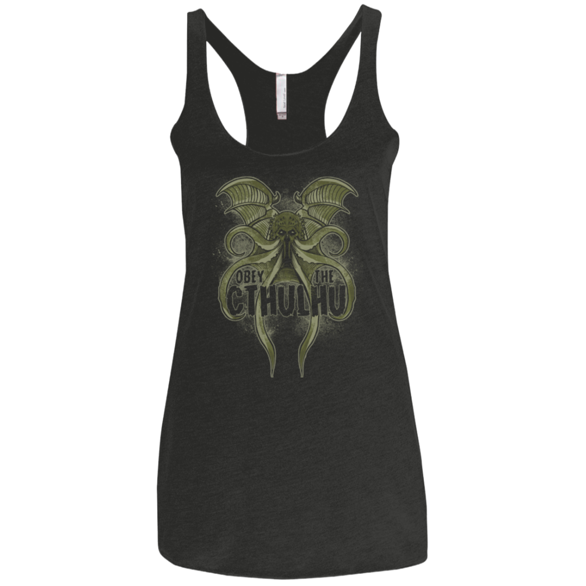 Obey the Cthulhu Women's Triblend Racerback Tank