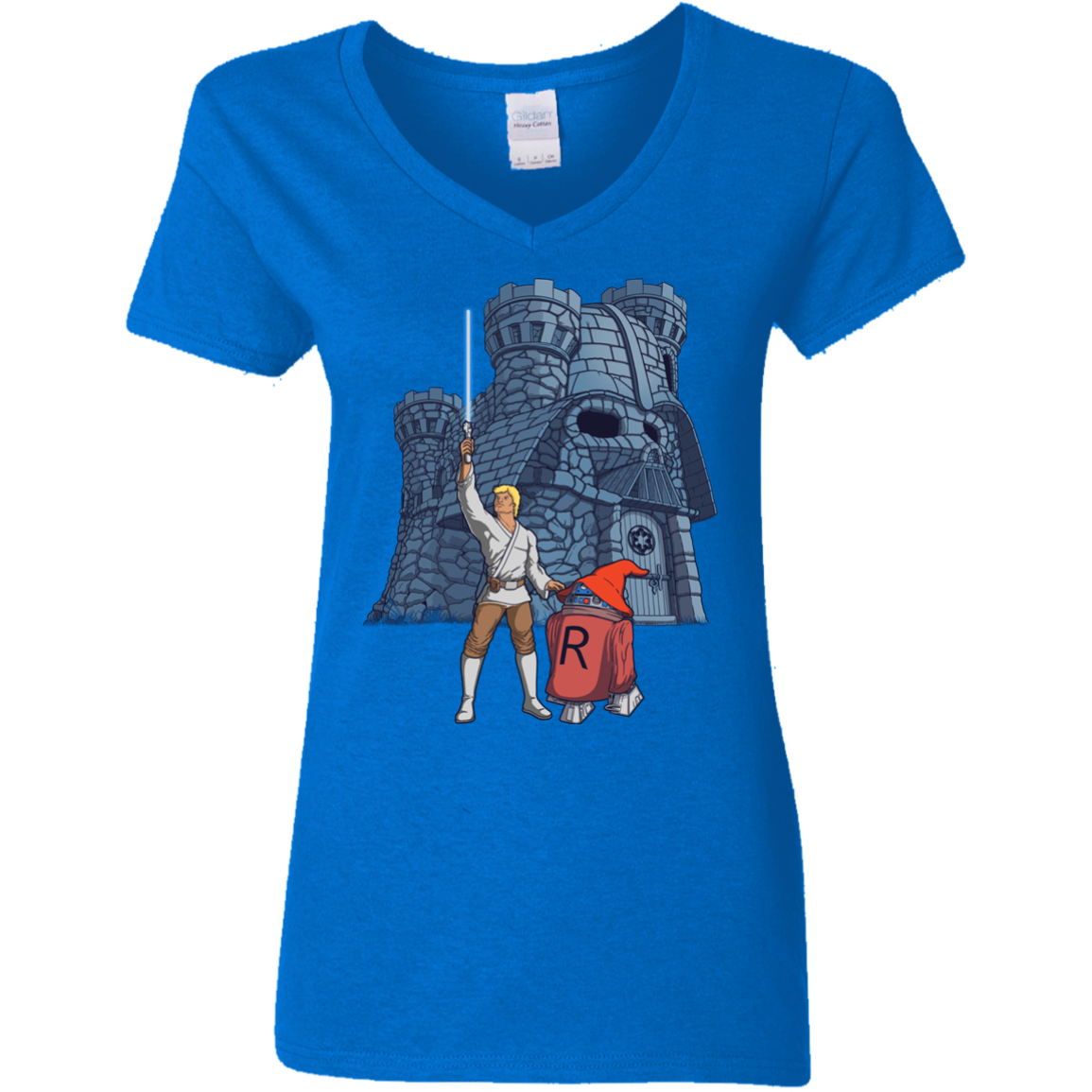 Darthskull Castle Women's V-Neck T-Shirt