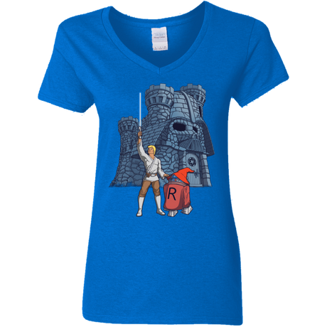 Darthskull Castle Women's V-Neck T-Shirt