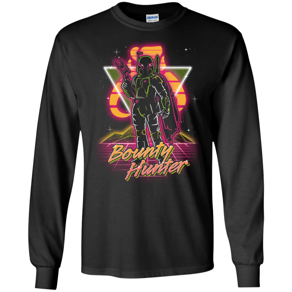 Retro Bounty Hunter Men's Long Sleeve T-Shirt