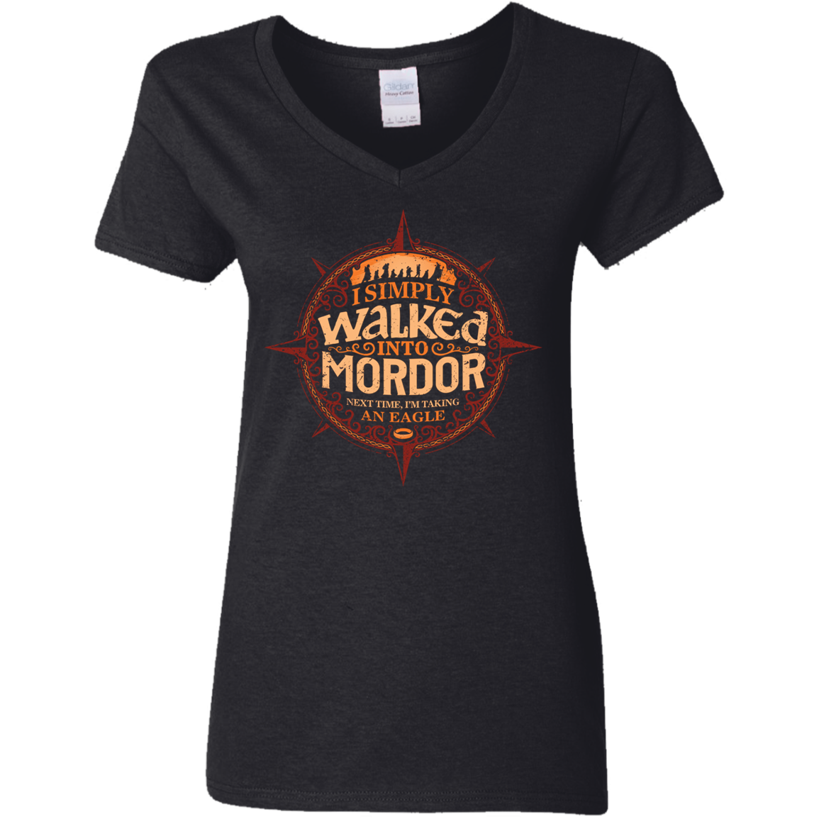 Walked Mordor Women's V-Neck T-Shirt