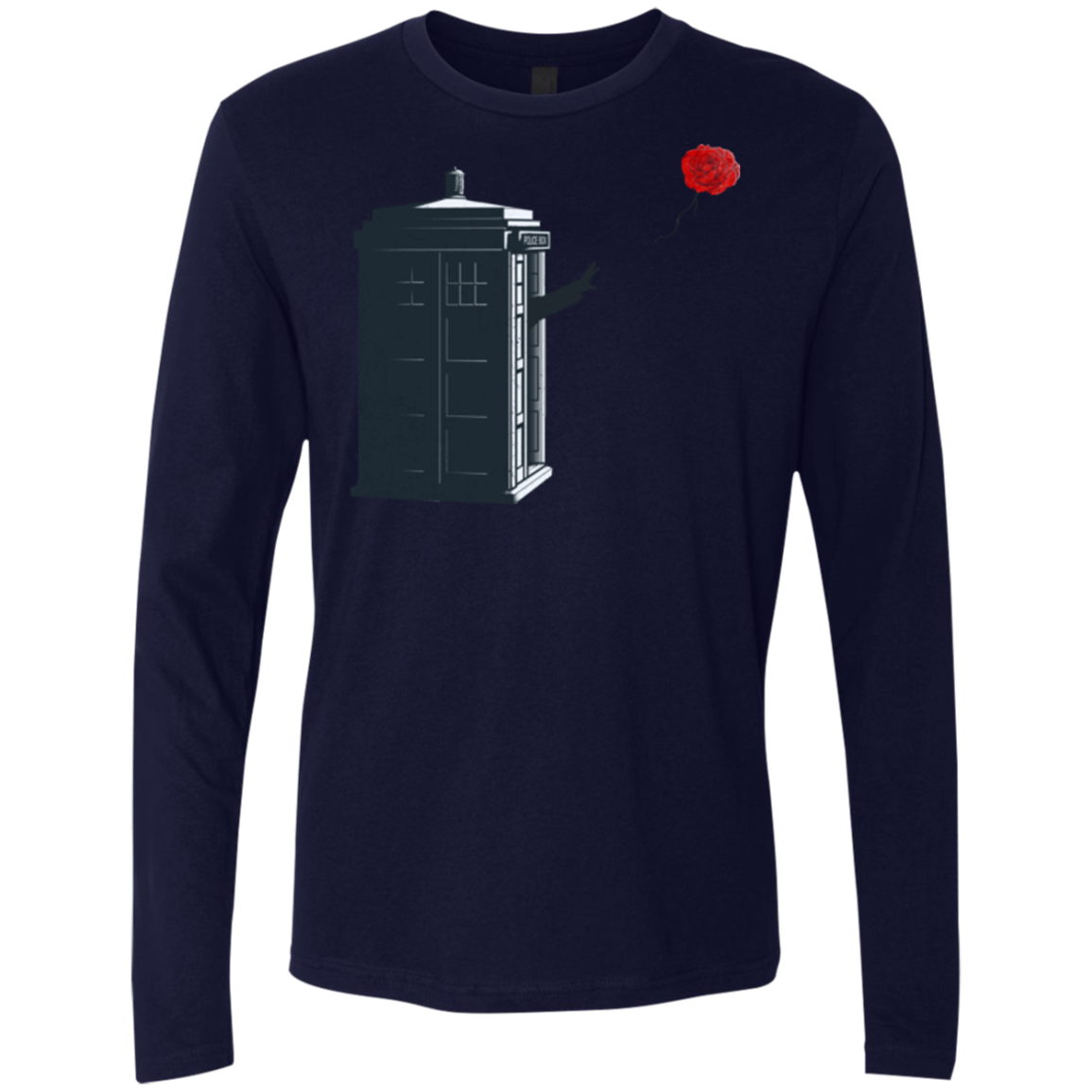Dr Banksy Rose Balloon Men's Premium Long Sleeve