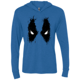 Splatted Merc Triblend Long Sleeve Hoodie Tee