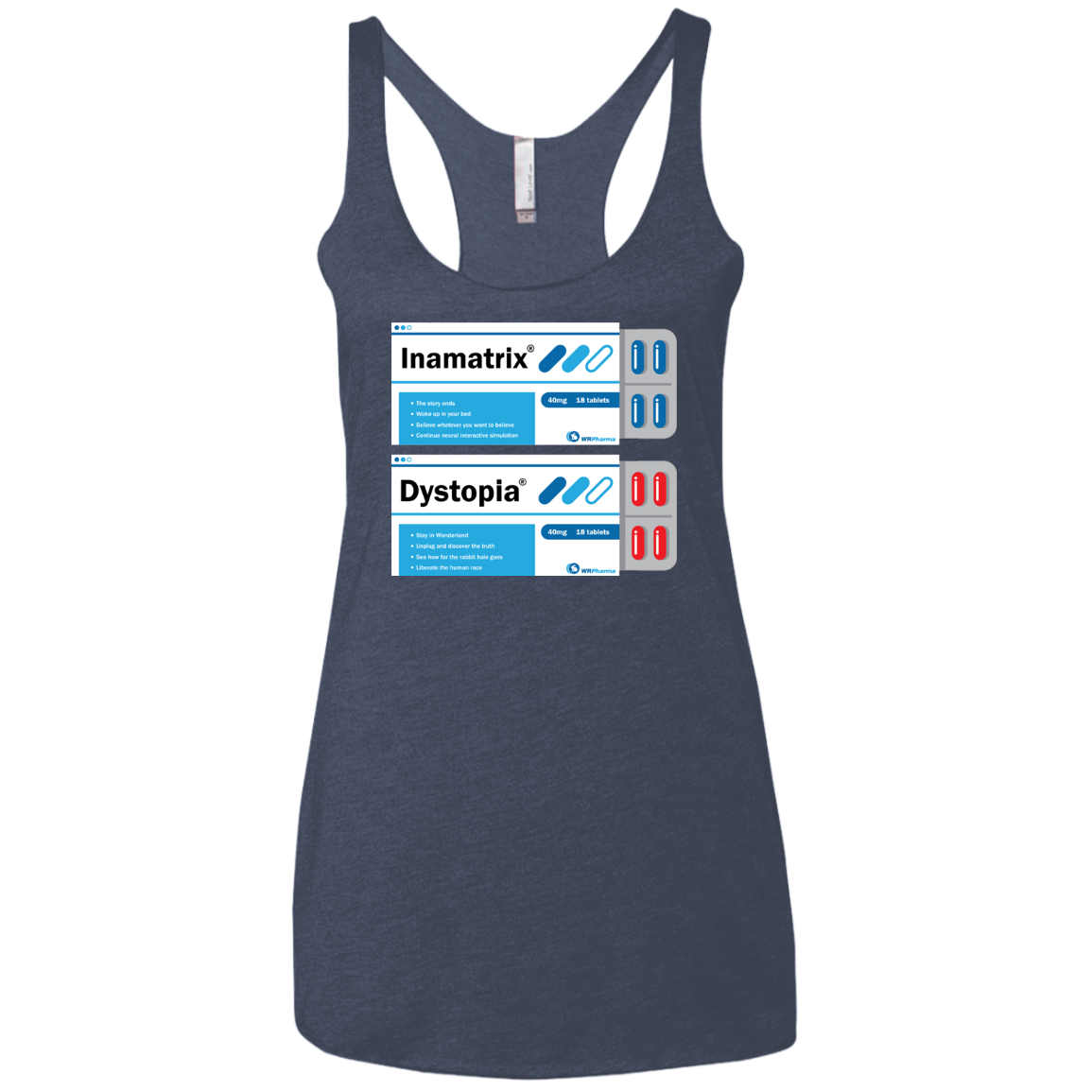 Red or Blue Women's Triblend Racerback Tank