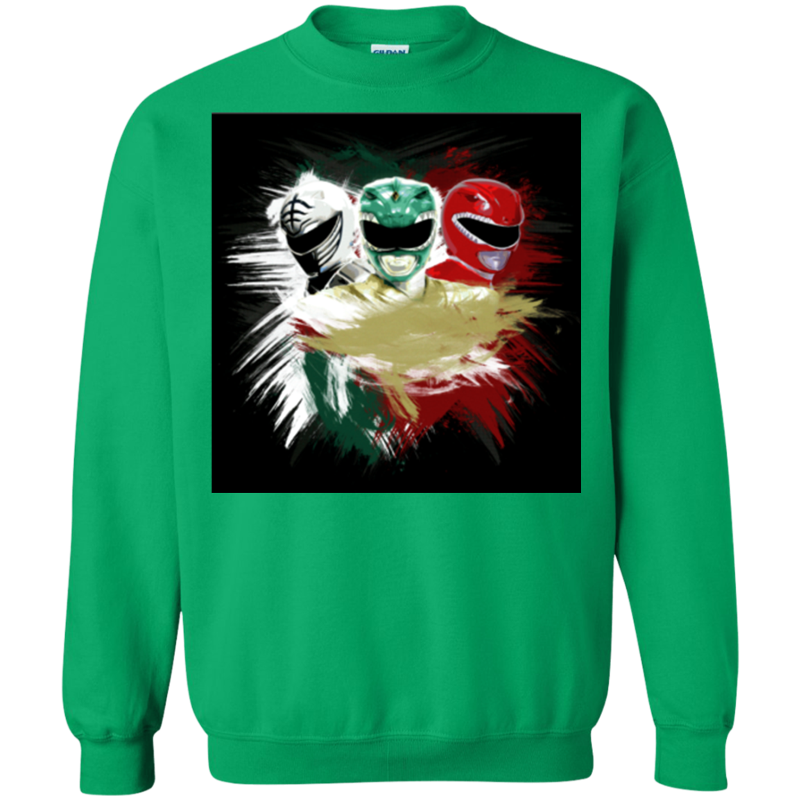 White Green Red Crewneck Sweatshirt