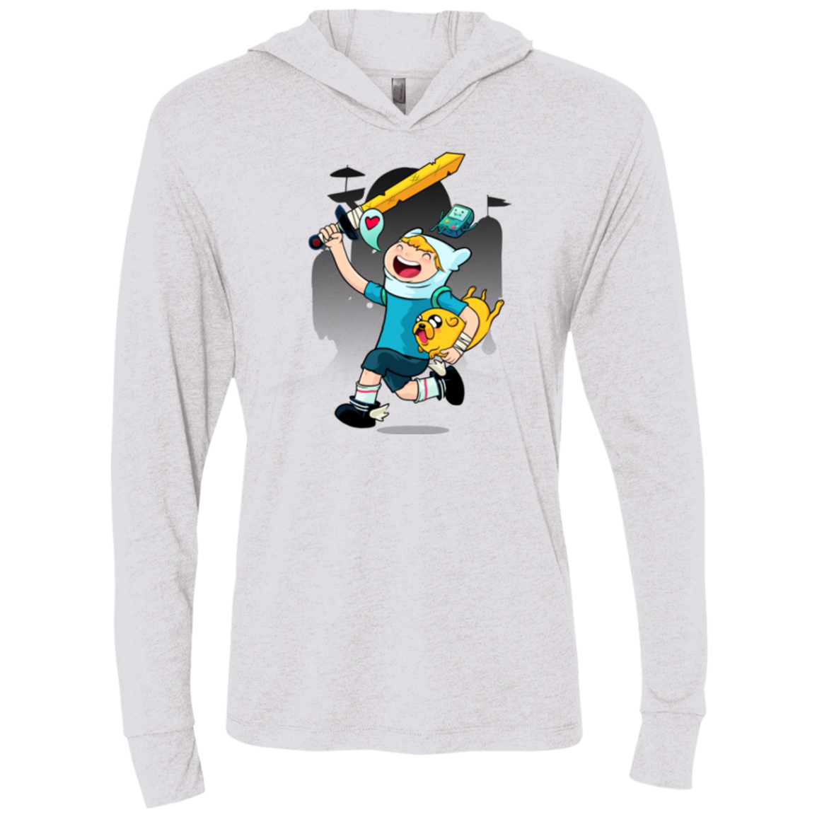 Yeahdventure Triblend Long Sleeve Hoodie Tee