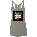 White Green Red Women's Triblend Racerback Tank