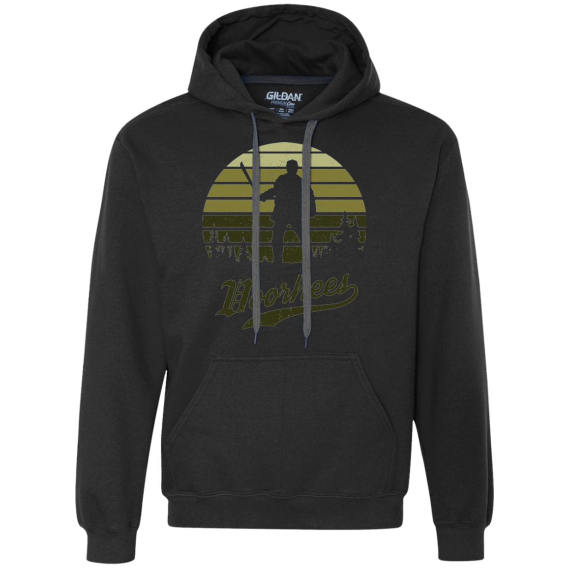 Horror Sun Set Voorhees Premium Fleece Hoodie