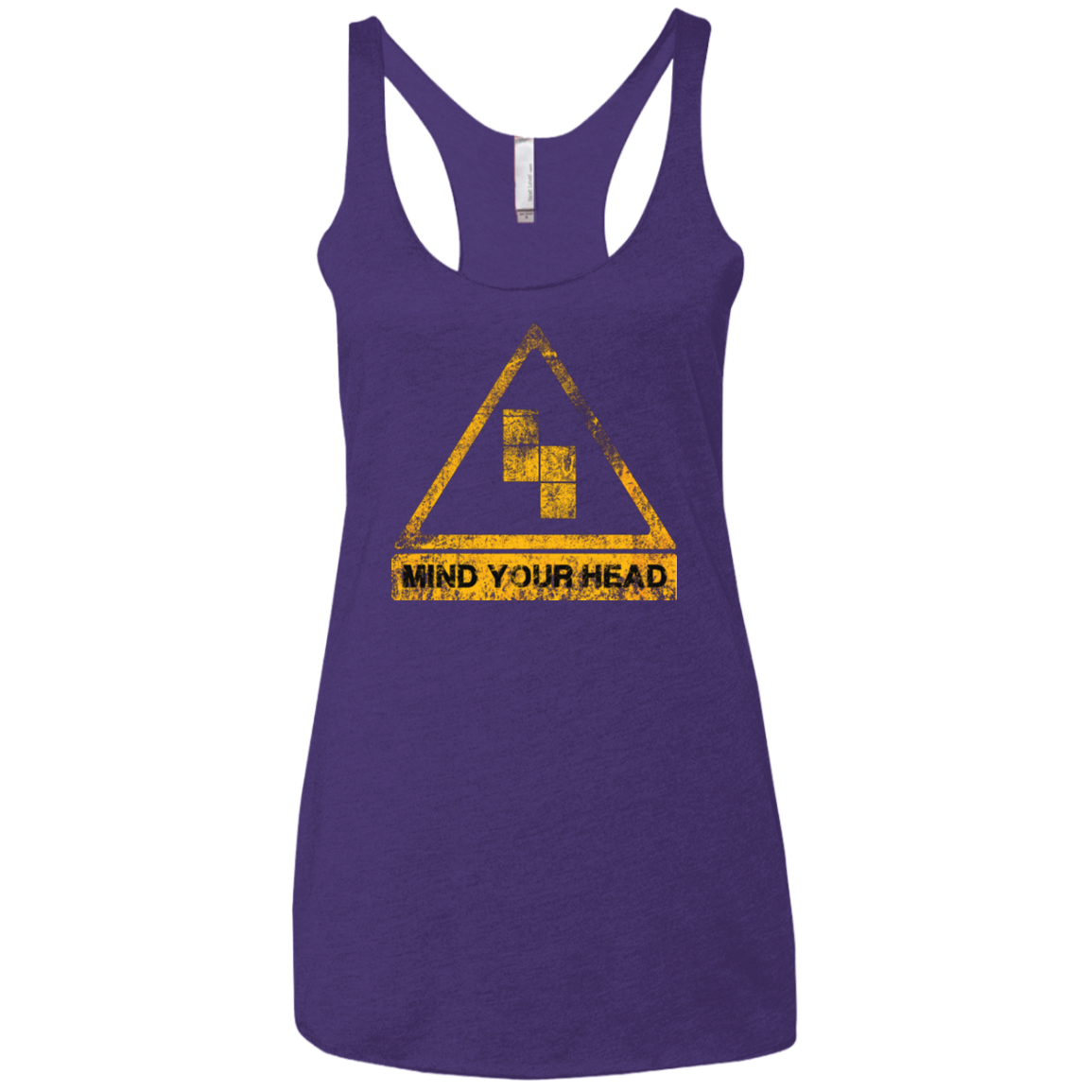 MIND YOUR HEAD Women's Triblend Racerback Tank