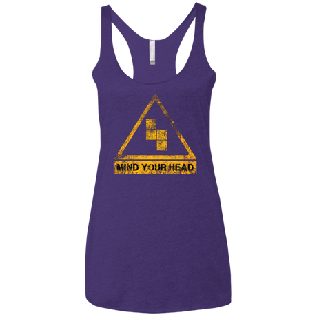 MIND YOUR HEAD Women's Triblend Racerback Tank