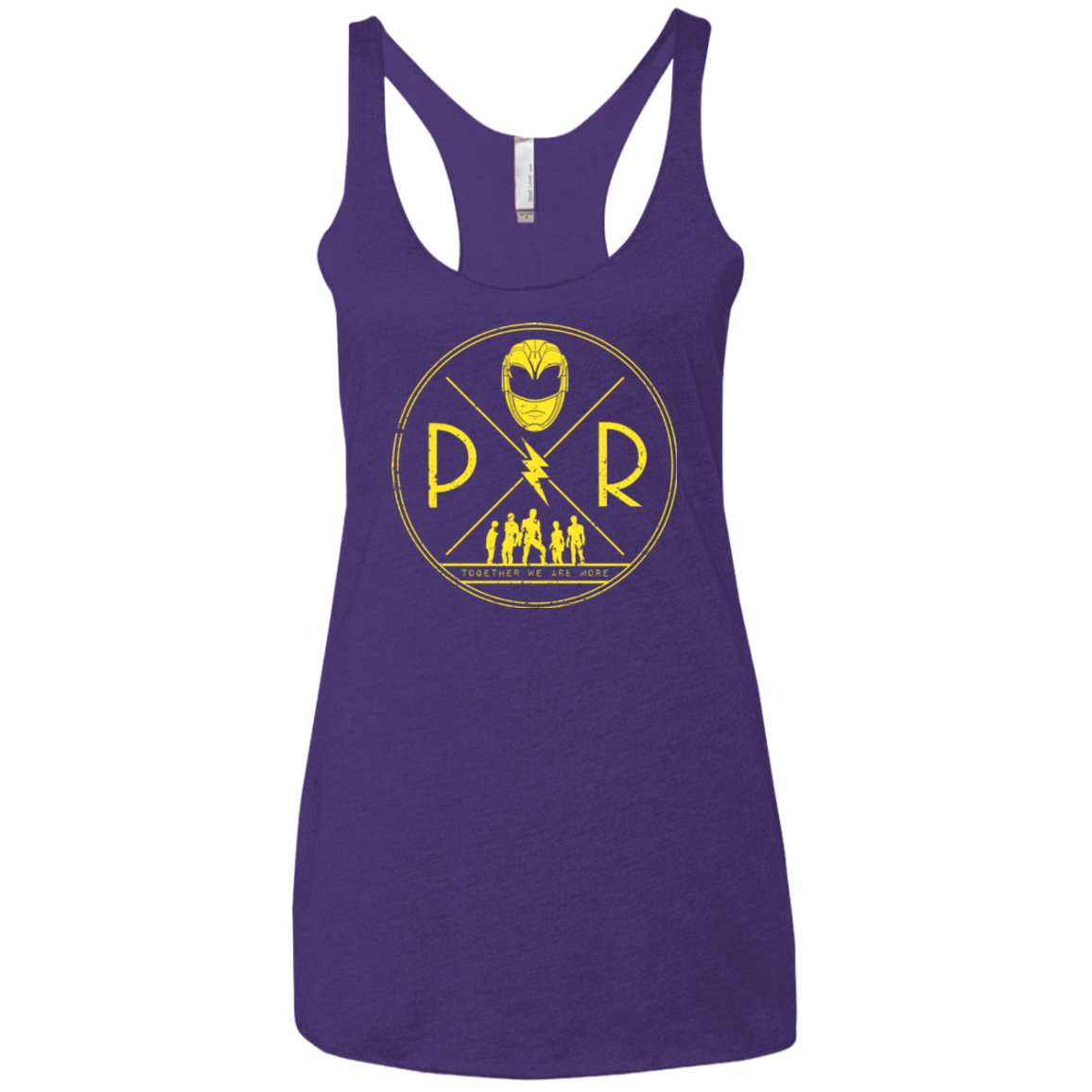 Yellow Power Women's Triblend Racerback Tank