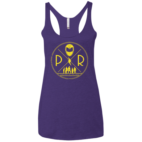 Yellow Power Women's Triblend Racerback Tank