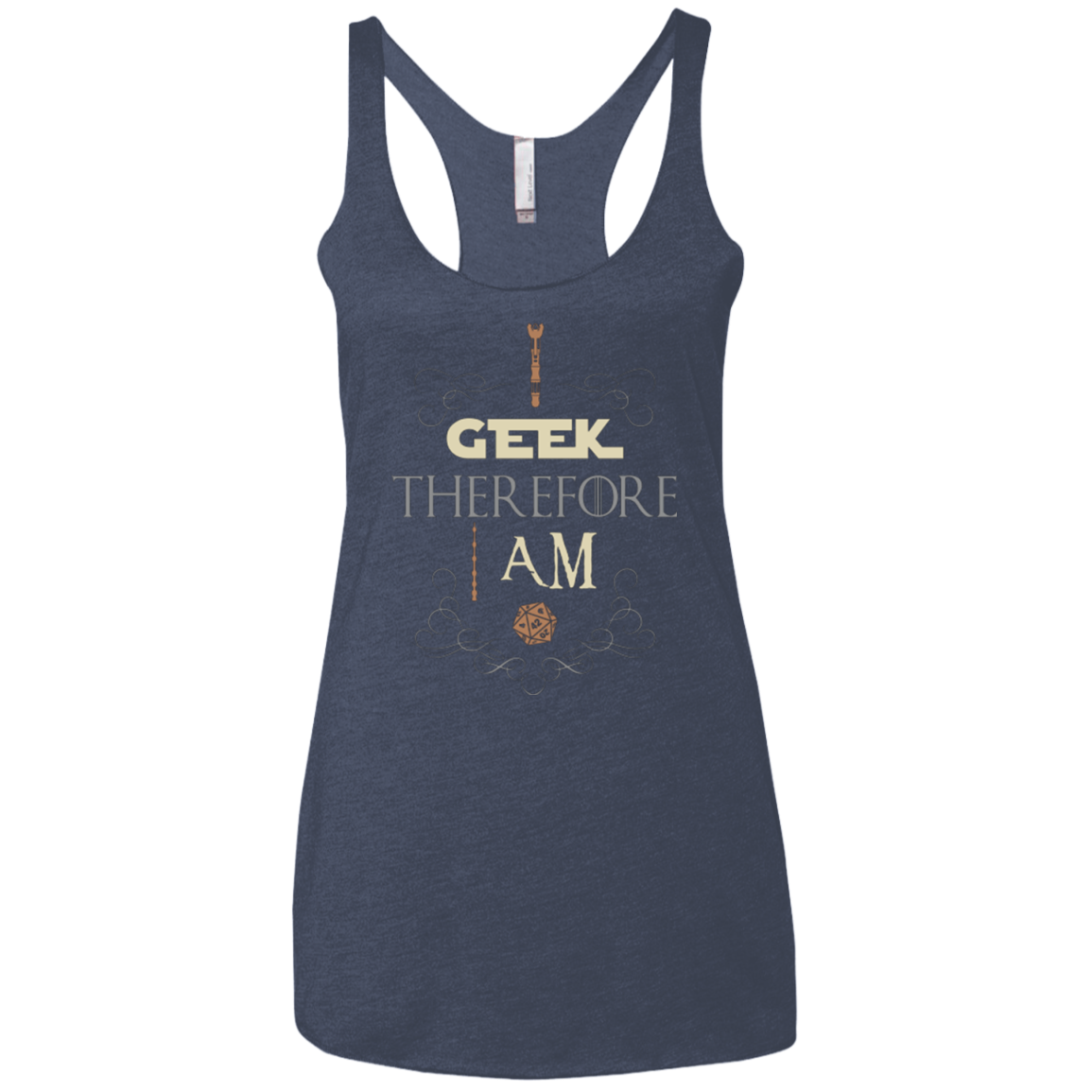 I GEEK (1) Women's Triblend Racerback Tank