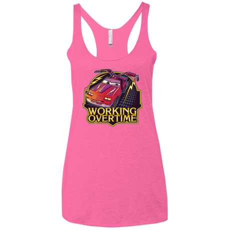 Working Overtime Women's Triblend Racerback Tank