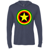 Captain Rasta Triblend Long Sleeve Hoodie Tee