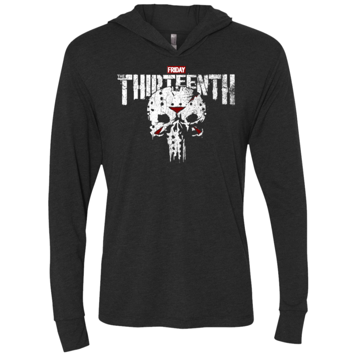 Punish The Campers Triblend Long Sleeve Hoodie Tee