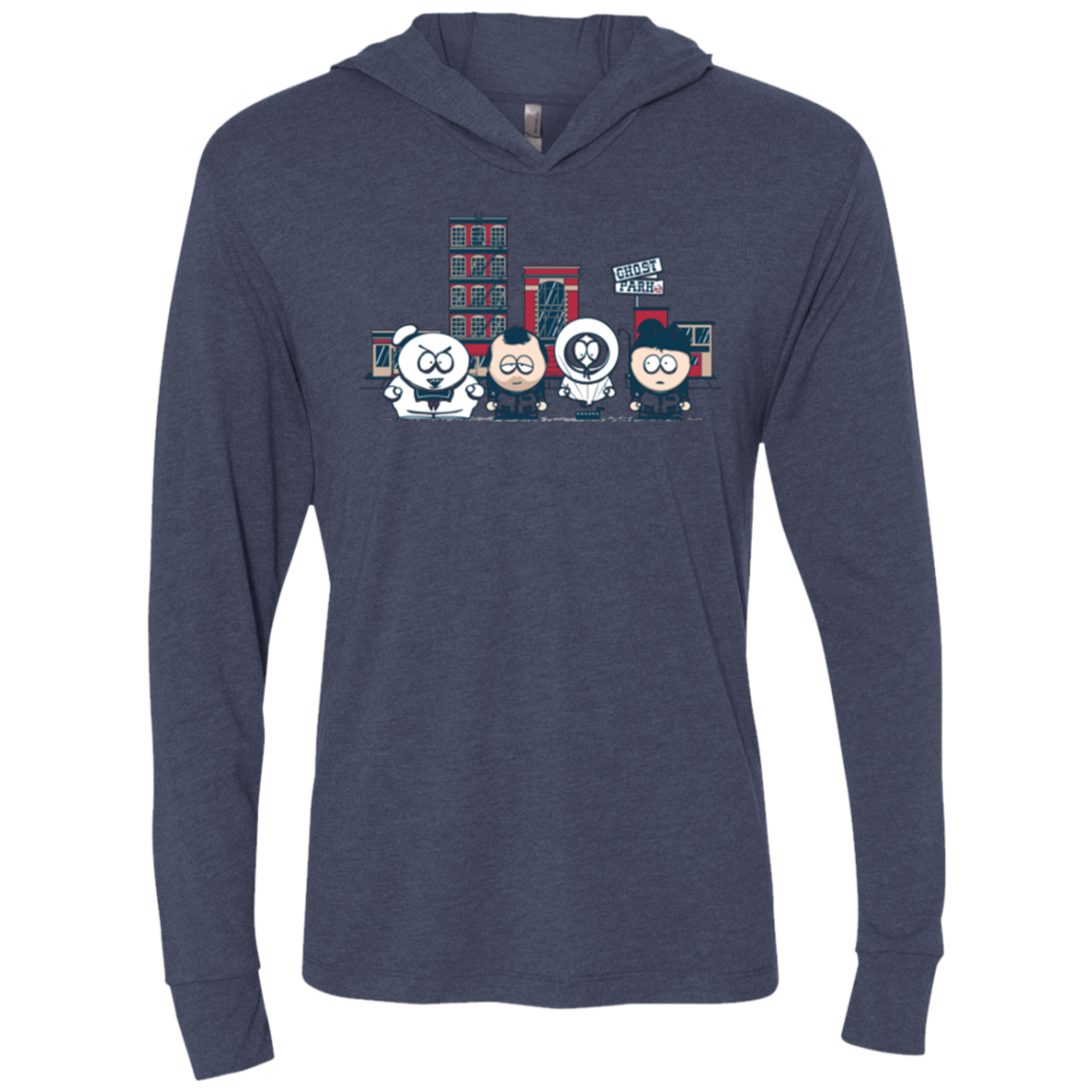 GHOST PARK Triblend Long Sleeve Hoodie Tee