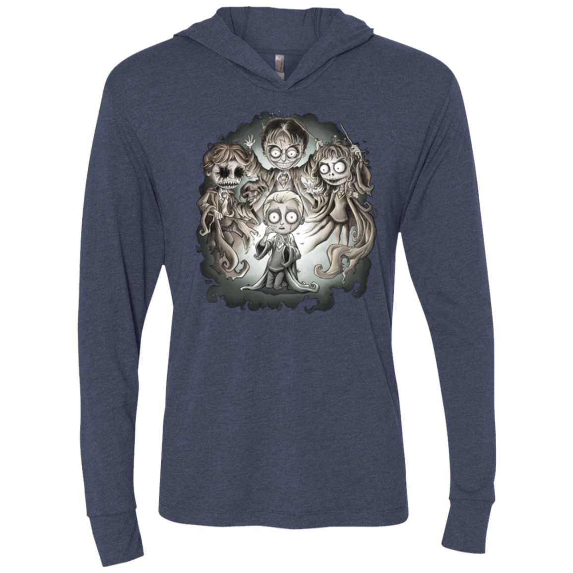 Dracos Nightmare Triblend Long Sleeve Hoodie Tee