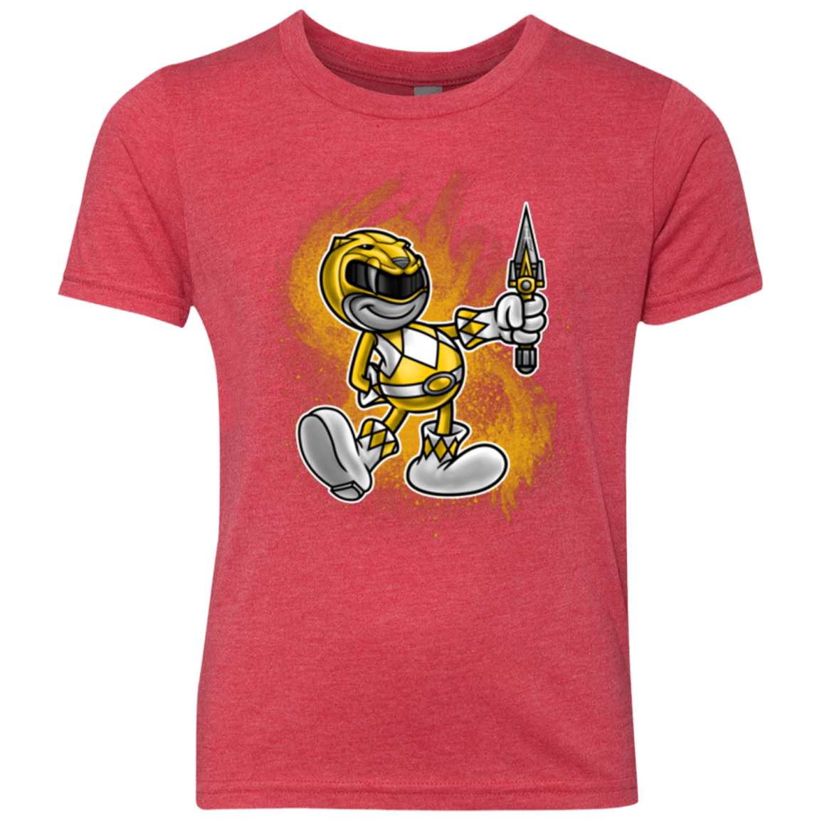 Yellow Ranger Artwork Youth Triblend T-Shirt