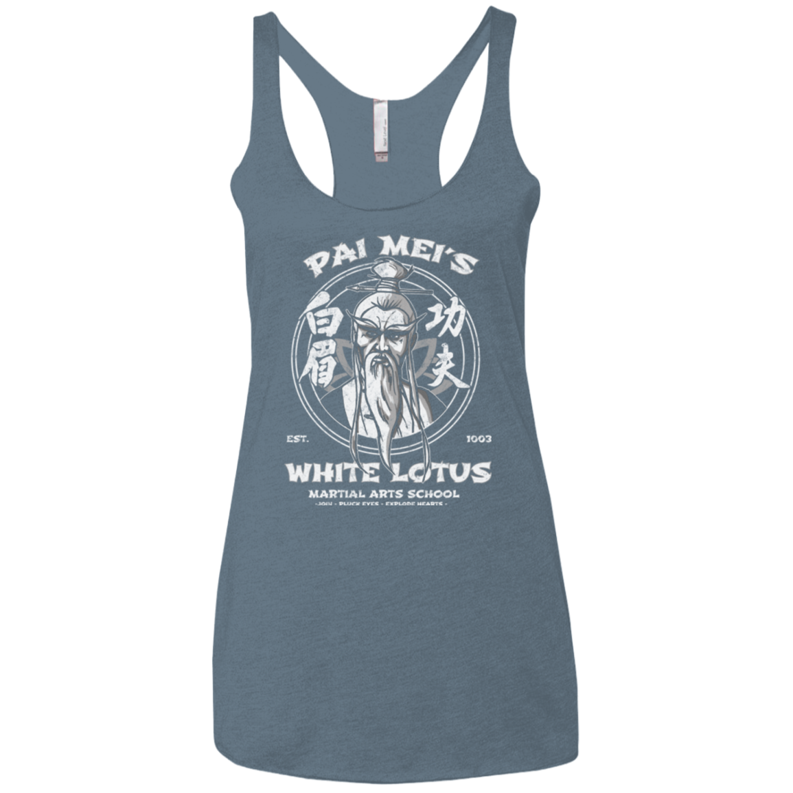 White Lotus Women's Triblend Racerback Tank