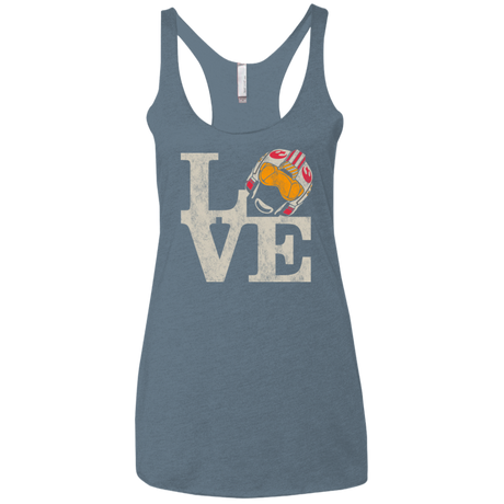 LOVE Rebel Pilot Women's Triblend Racerback Tank