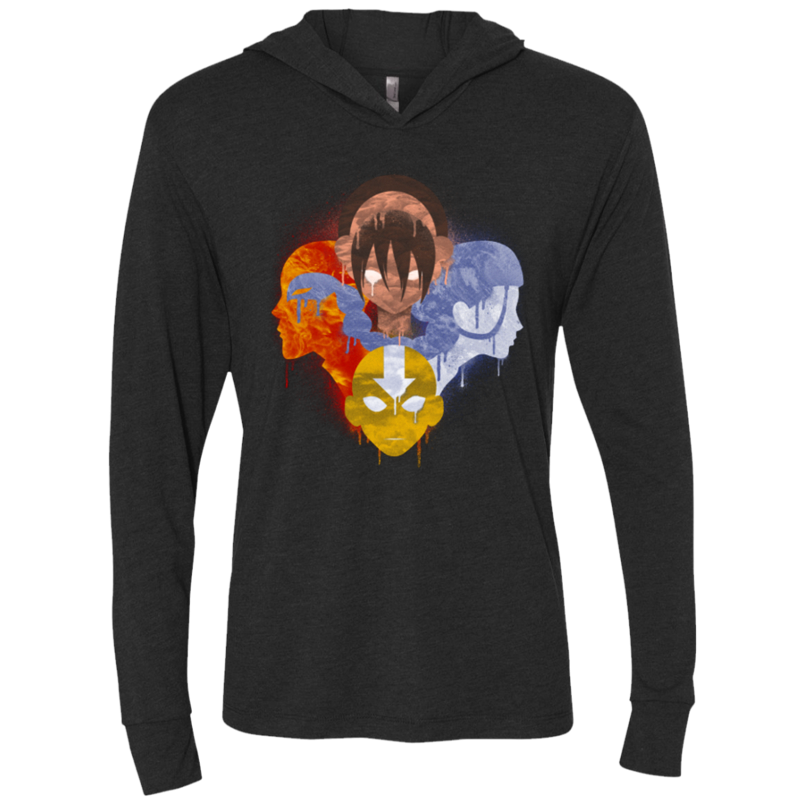 Four nations Triblend Long Sleeve Hoodie Tee