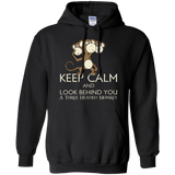 Keep Calm & Look Behind You A Three Headed Monkey Pullover Hoodie