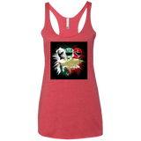 White Green Red Women's Triblend Racerback Tank