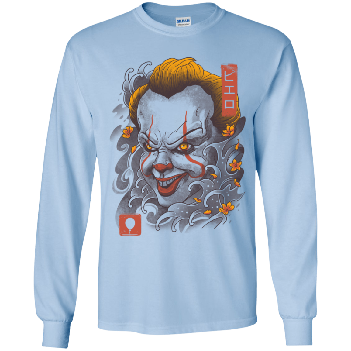 Oni Clown Mask Youth Long Sleeve T-Shirt