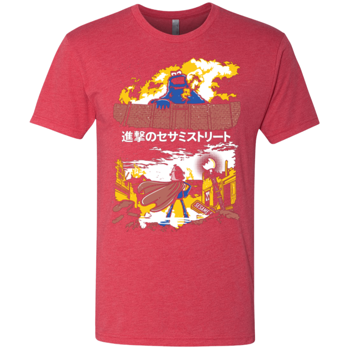 Attack on Sesame Street Men's Triblend T-Shirt