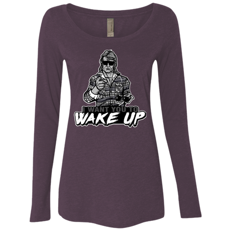 Wake Up Women's Triblend Long Sleeve Shirt