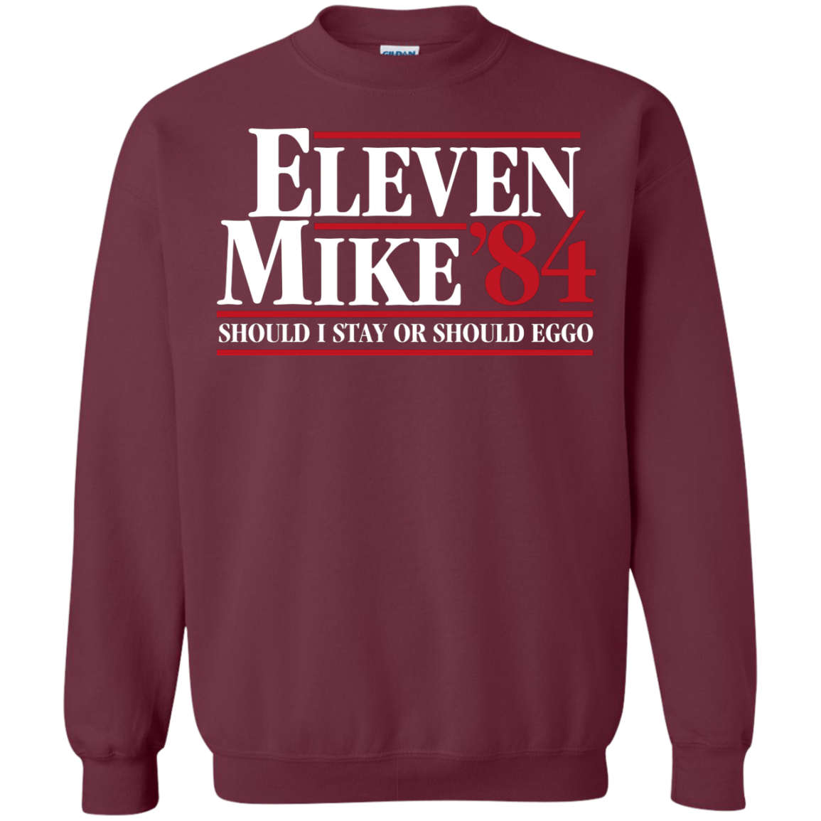 Eleven Mike 84 - Should I Stay or Should Eggo Crewneck Sweatshirt