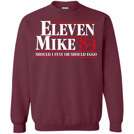 Eleven Mike 84 - Should I Stay or Should Eggo Crewneck Sweatshirt