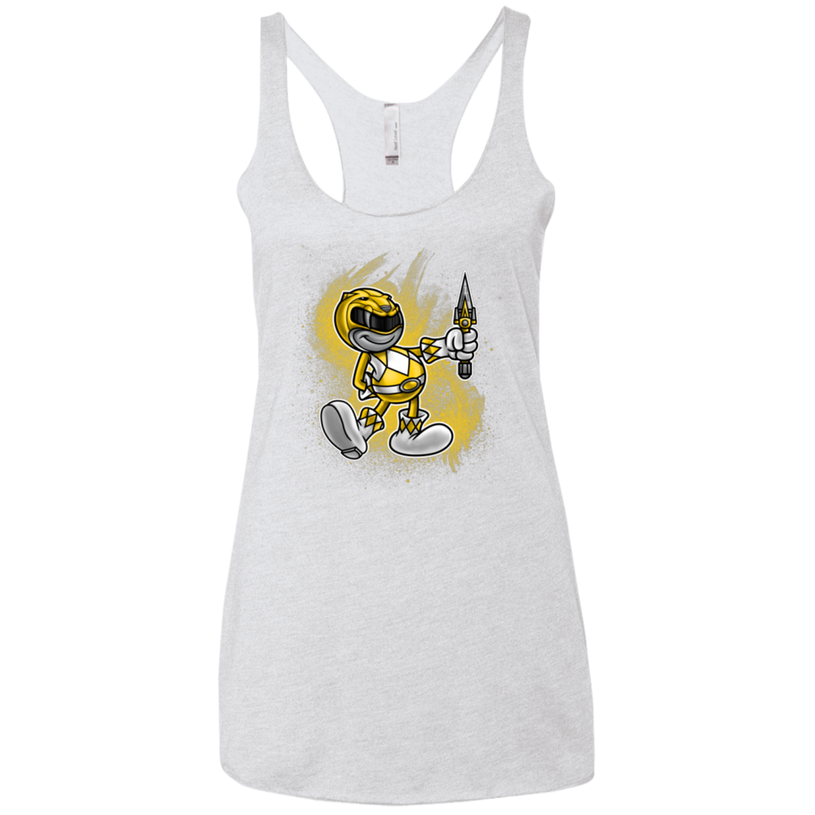 Yellow Ranger Artwork Women's Triblend Racerback Tank