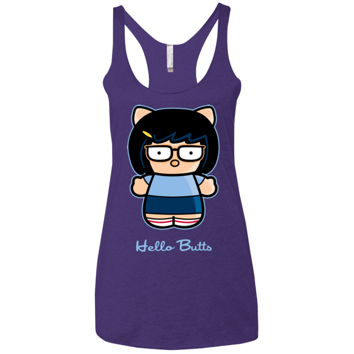 Hello Butts Women's Triblend Racerback Tank