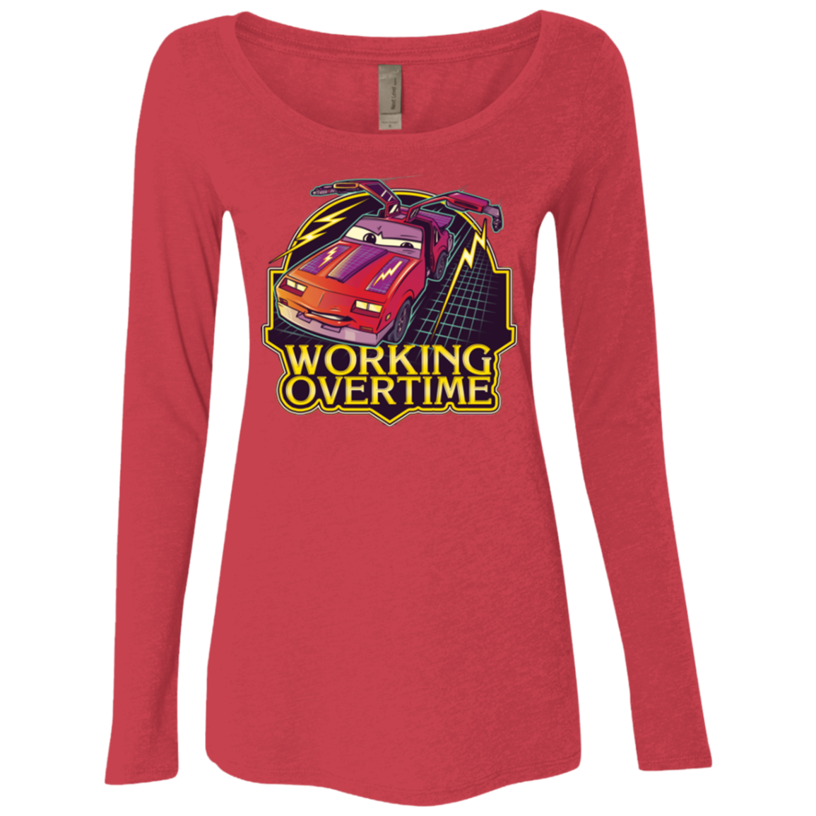 Working Overtime Women's Triblend Long Sleeve Shirt