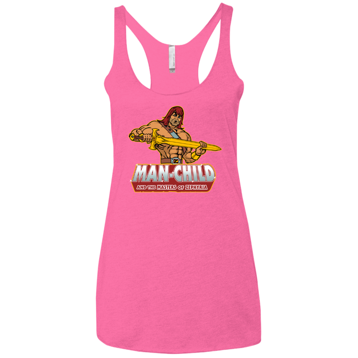 Man Child Women's Triblend Racerback Tank