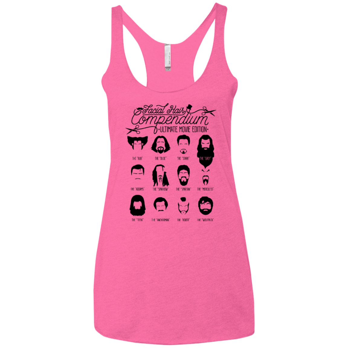 The Movie Facial Hair Compendium Women's Triblend Racerback Tank
